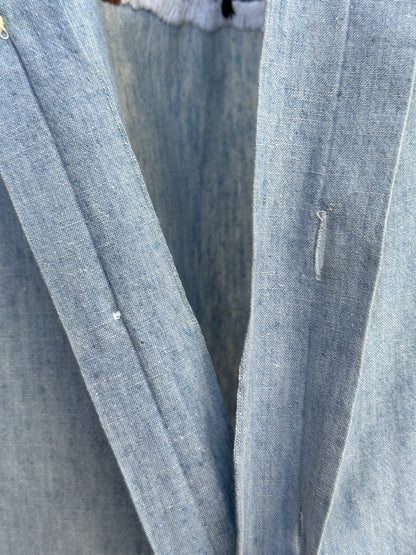 Custom Tiger Embroidered Chambray Shirt (Women’s S/M)