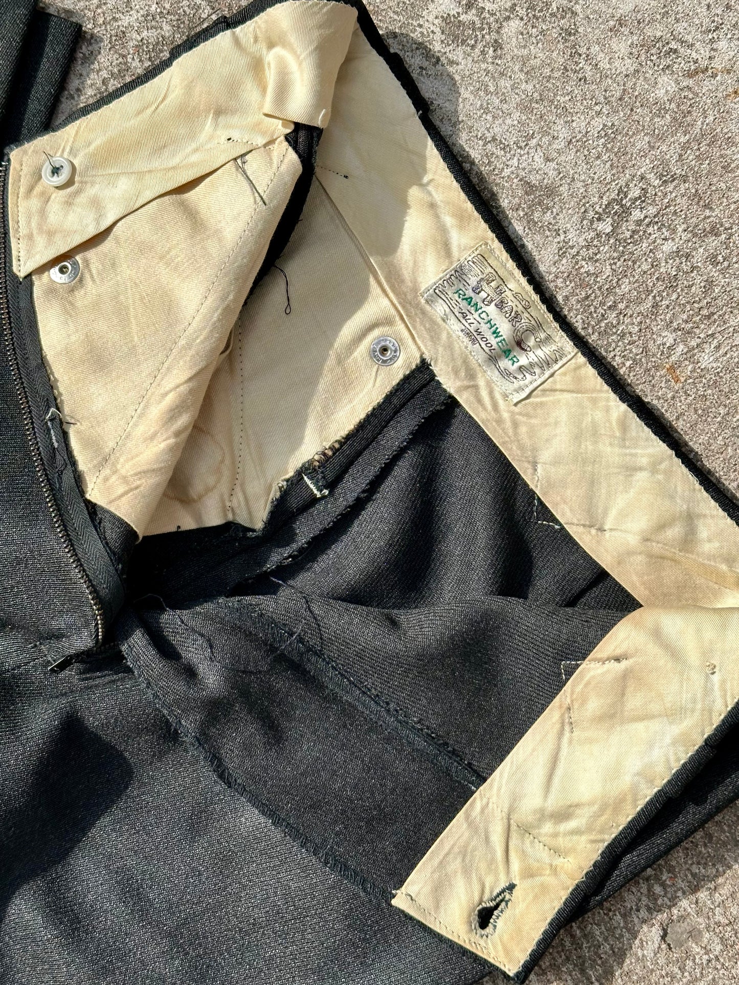 50’s H Bar C Ranchwear Wool Side Zip High-Rise Pants (Women’s 2/4)