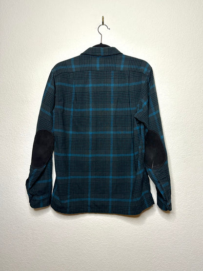 60’s Pendleton Wool Tartan Plaid Elbow Patch Board Shirt (Unisex S)