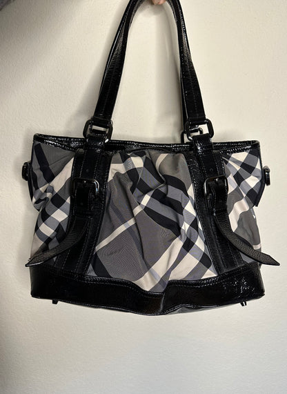 Y2K Burberry Beat Check Medium Tote Bag