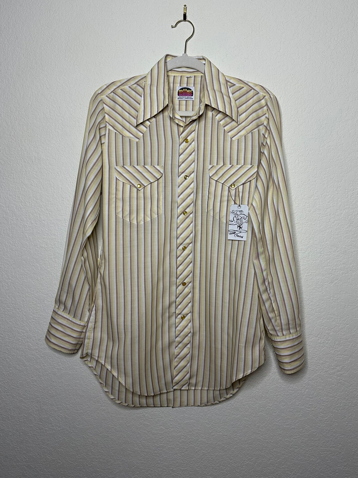 70’s Miller Western Wear Pearl Snap Shirt (Unisex S)