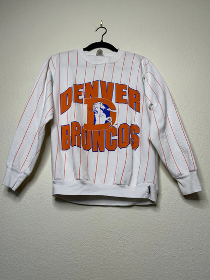 80’s Denver Broncos Pinstripe Sweatshirt USA (Unisex S)