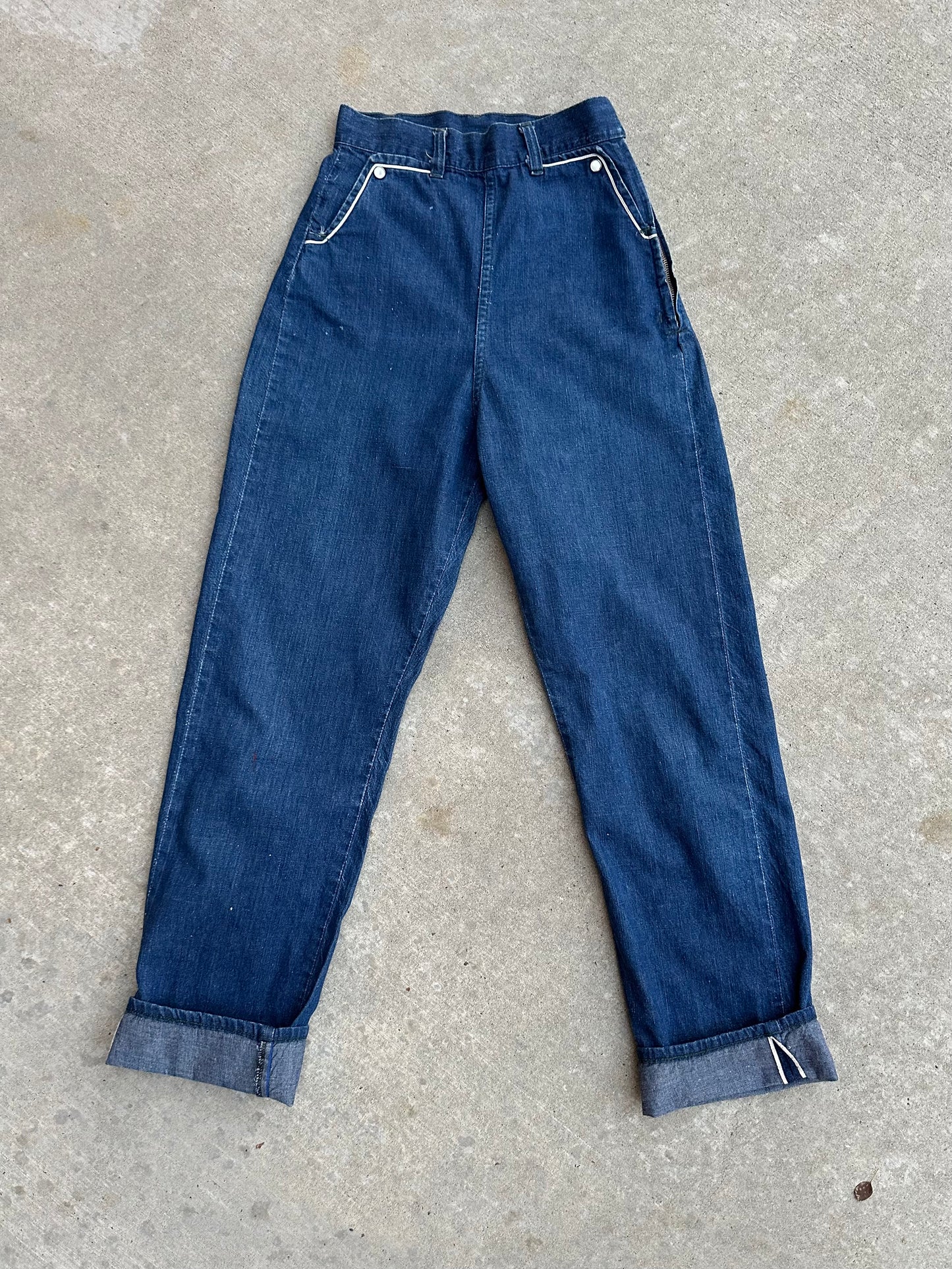 50’s RanchCraft Selvedge Denim Side Zip Shorthorn Pants (Women’s 25)