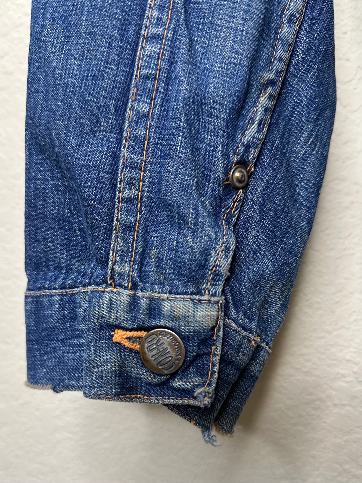 Rare 40’s Selvedge Buckle Back Pleated Type 1 Denim Jacket (Women’s XS)