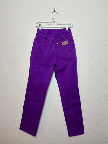 90’s Wrangler Slim Fit High Rise Purple Western USA Jeans (26x31 / Modern 2/4)