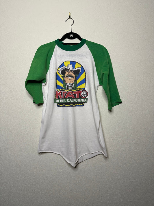 70’s Raglan Big Head KFAT Country Music Tee (Unisex M)