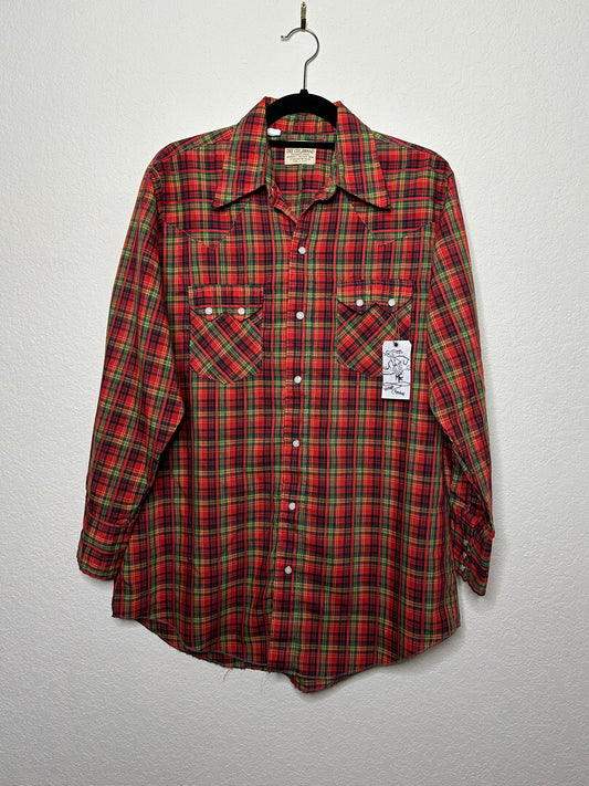 70’s Dee Cee Western Sawtooth Pearl Snap Shirt (Unisex M)