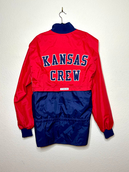 90’s Kansas Jayhawks Half-Zip Windbreaker Jacket (Unisex L/XL)