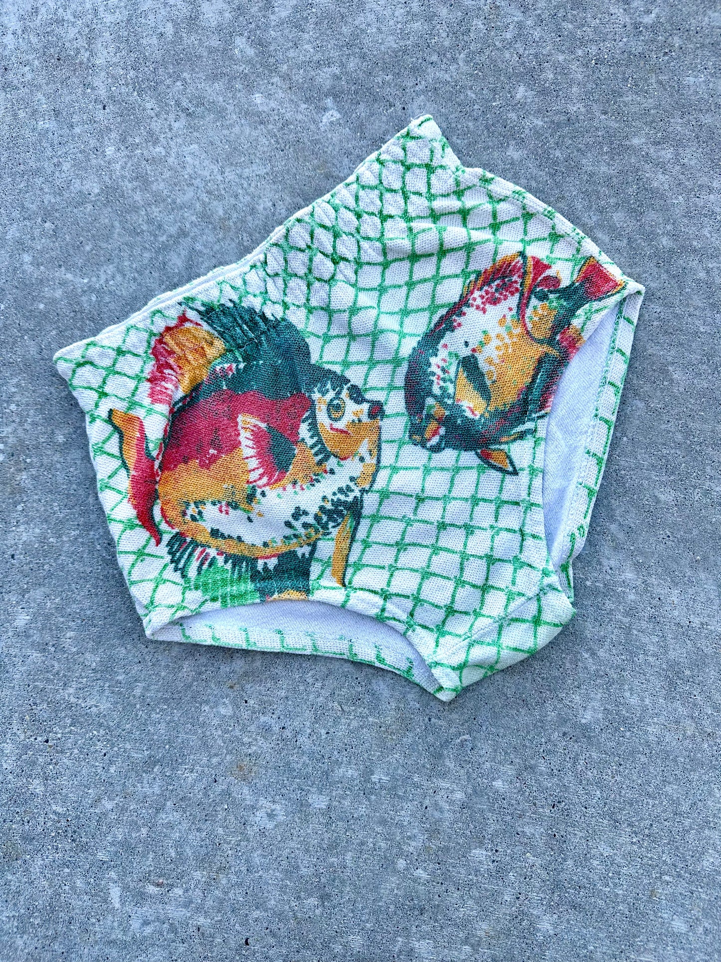 VERY RARE 30s Rugby Knitting Mills Fish Woven Swim Bottoms (Women’s S/M)