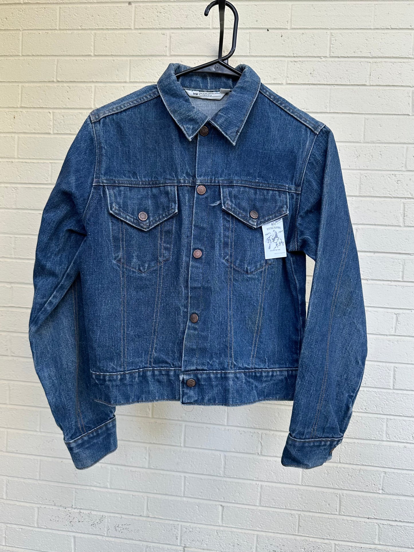 70’s Selvedge Denim Jacket w/ Hand Embroidered Patchwork