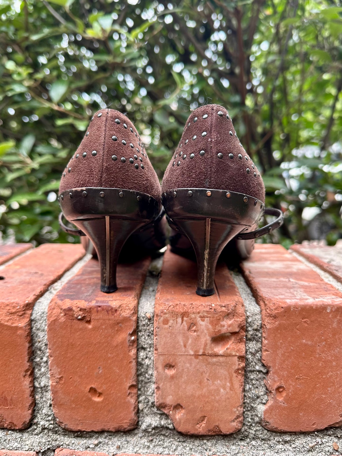 Vintage FENDI Studded Kitten Heels (8.5)