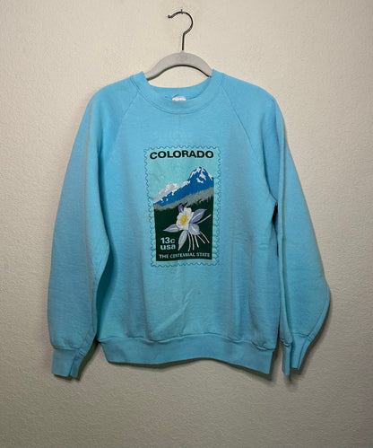 80’s Colorado Stamp Raglan USA Sweatshirt (Unisex L)