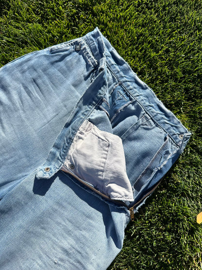 Rare 50’s LEVI’S Big E Western Side Zip Shorthorn Denim Pants (Women’s
