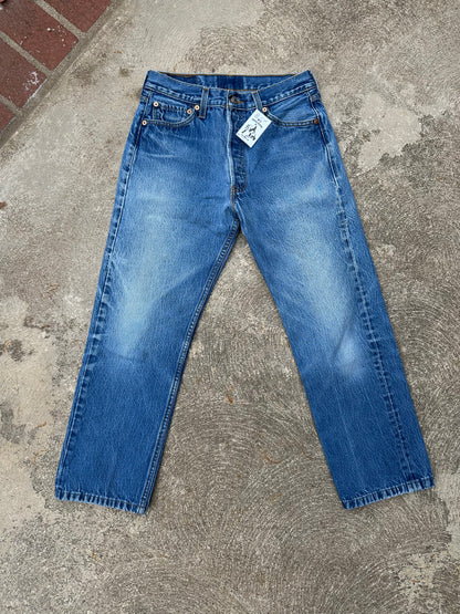 Y2K Levi’s 501 STF Crop Denim Jeans (Men’s 28x26 / Women’s 26)