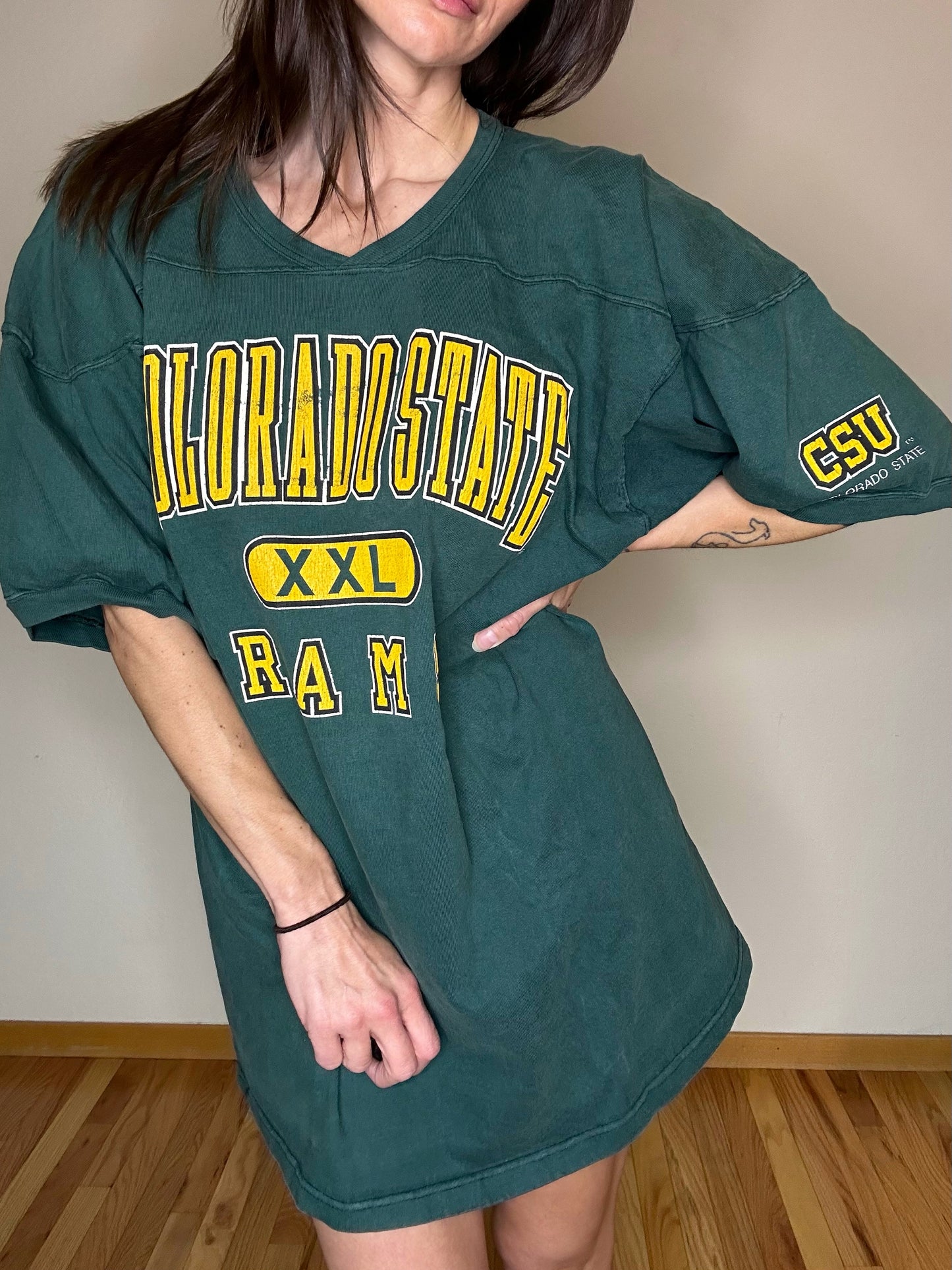 90’s CSU Rams Athletic Tee (or Dress) (Unisex XL)