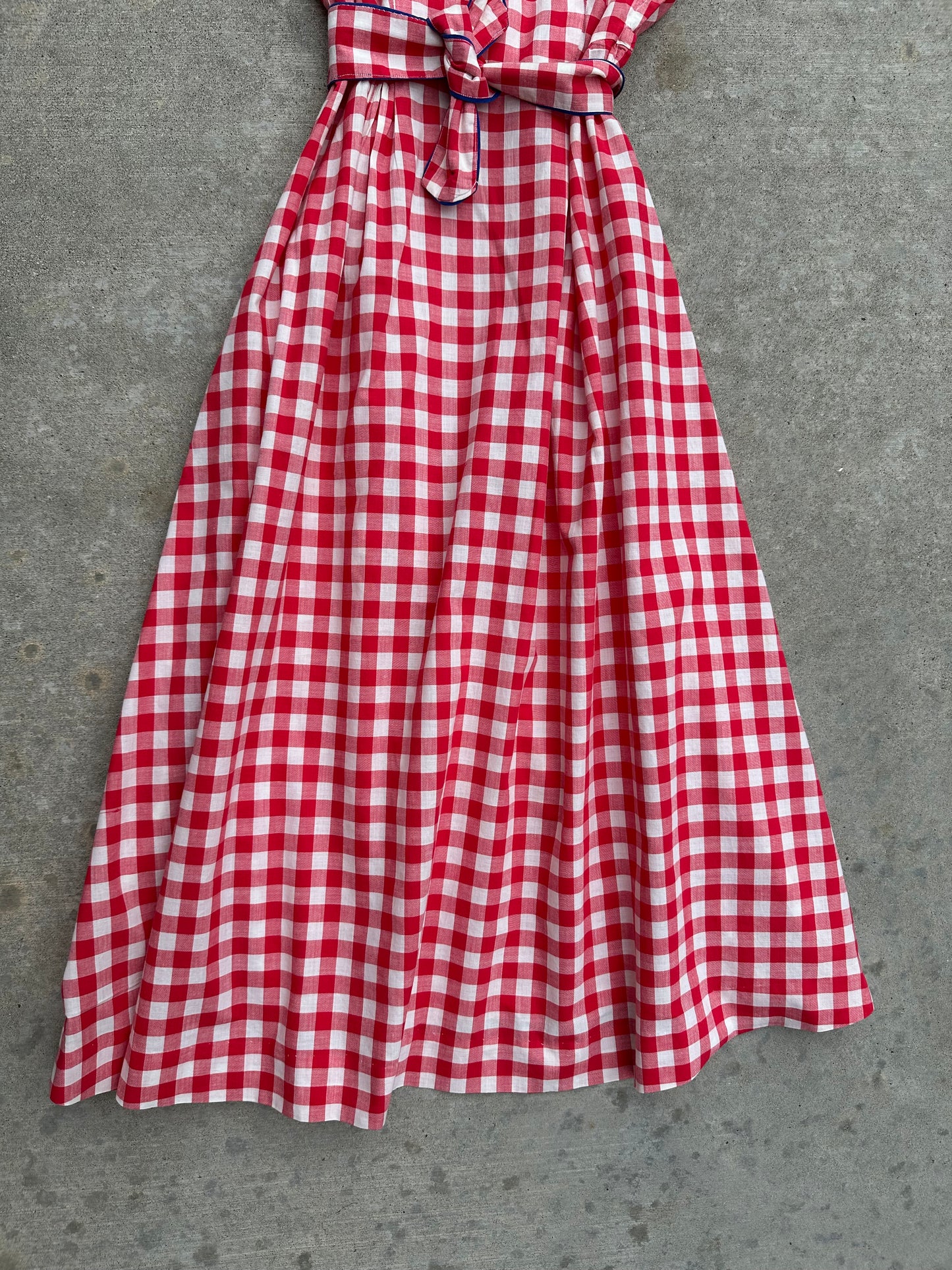 DROPPING SUNDAY: 50’s Handmade Western Gingham Check Dress (XS)