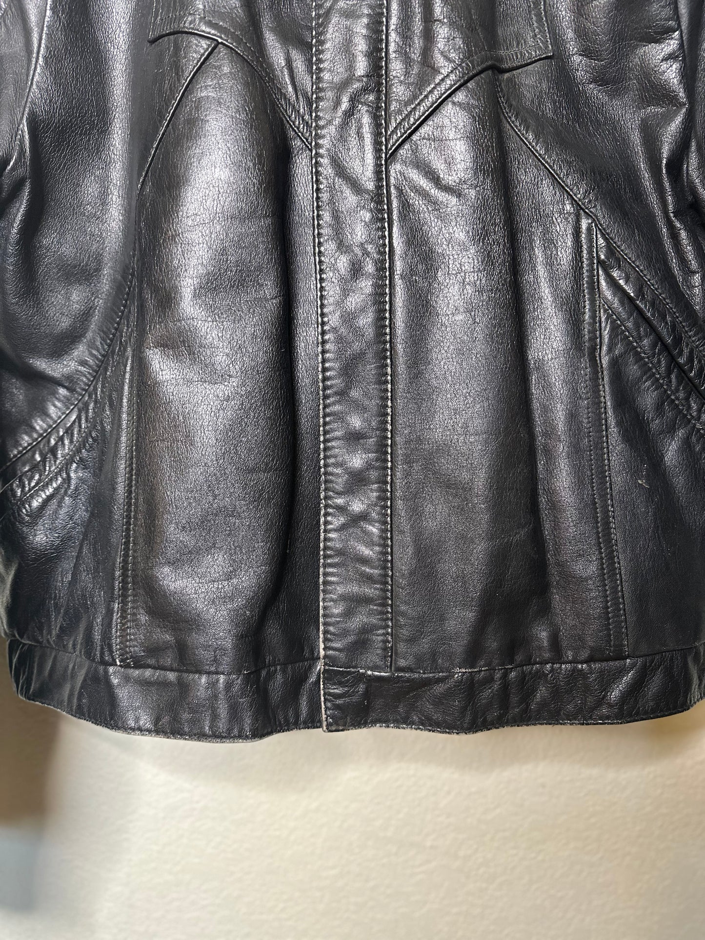 70’s Pioneer Wear Leather Western Bomber Jacket (Men’s 40/L)