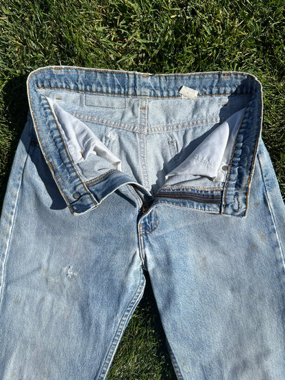 Custom Beaded 80’s Levi’s 505 Orange Tab Jeans (Modern 6)