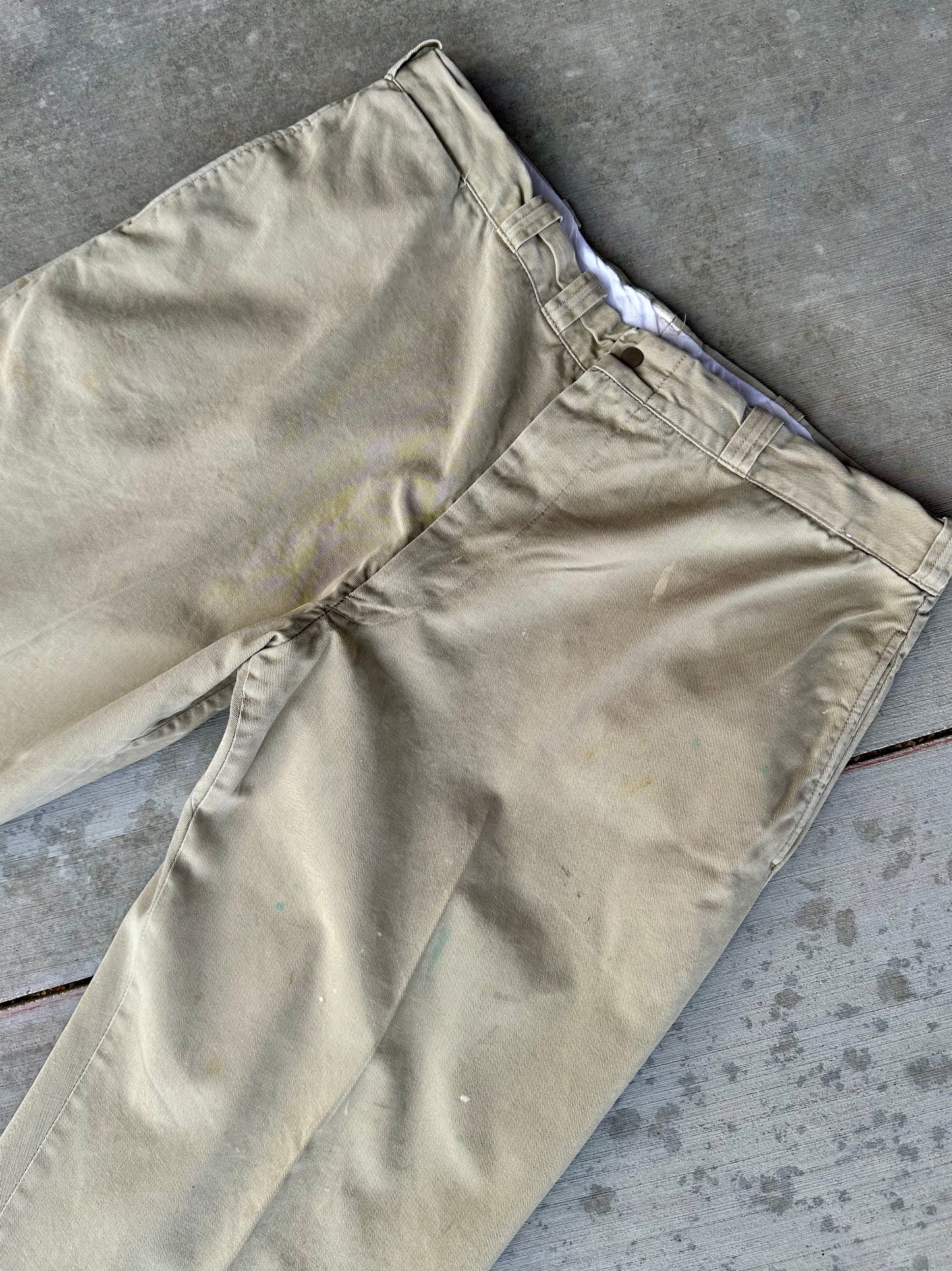 50’s POWR HOUSE Sanforized Vat Dyed Sail Cloth Chinos (Men’s 35x28.5 / Women’s 34)