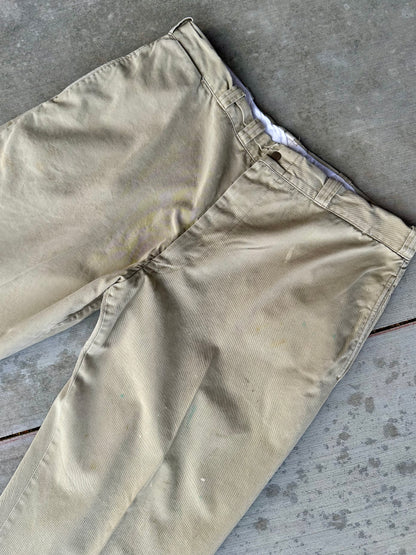 50’s POWR HOUSE Sanforized Vat Dyed Sail Cloth Chinos (Men’s 35x28.5 / Women’s 34)