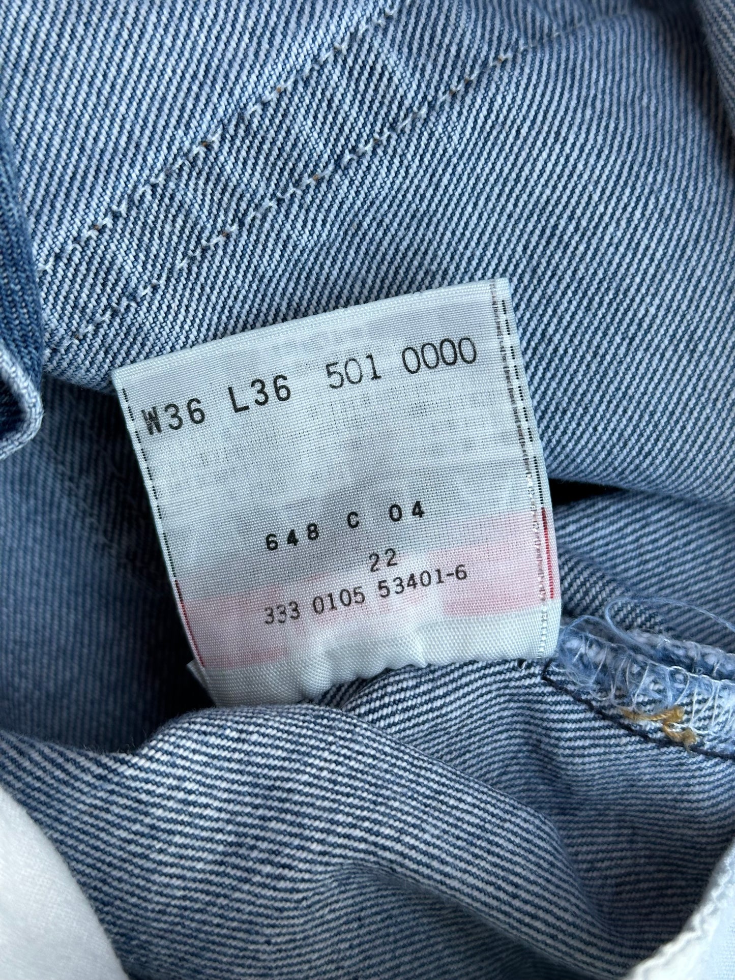 Y2K Levi’s 501XX STF Raw Denim Jeans (Men’s 33x33 / Women’s 31)