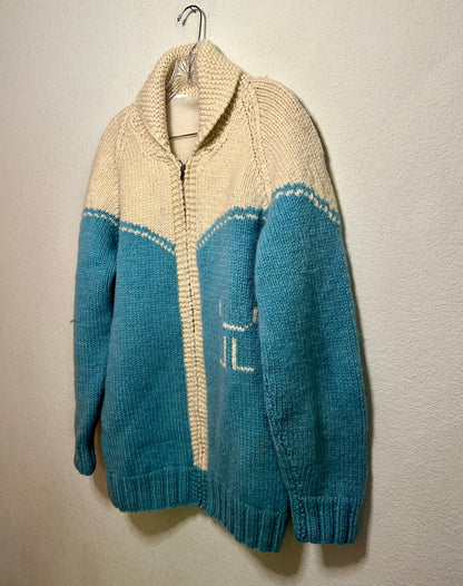 60’s Cowichan Western Zip-Up Sweater Jacket (Unisex L/XL)