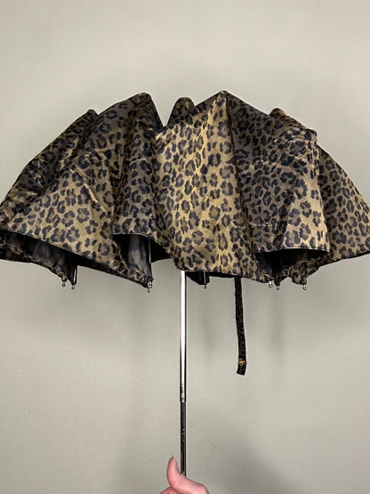 70’s Fendi Leopard Print Packable Umbrella