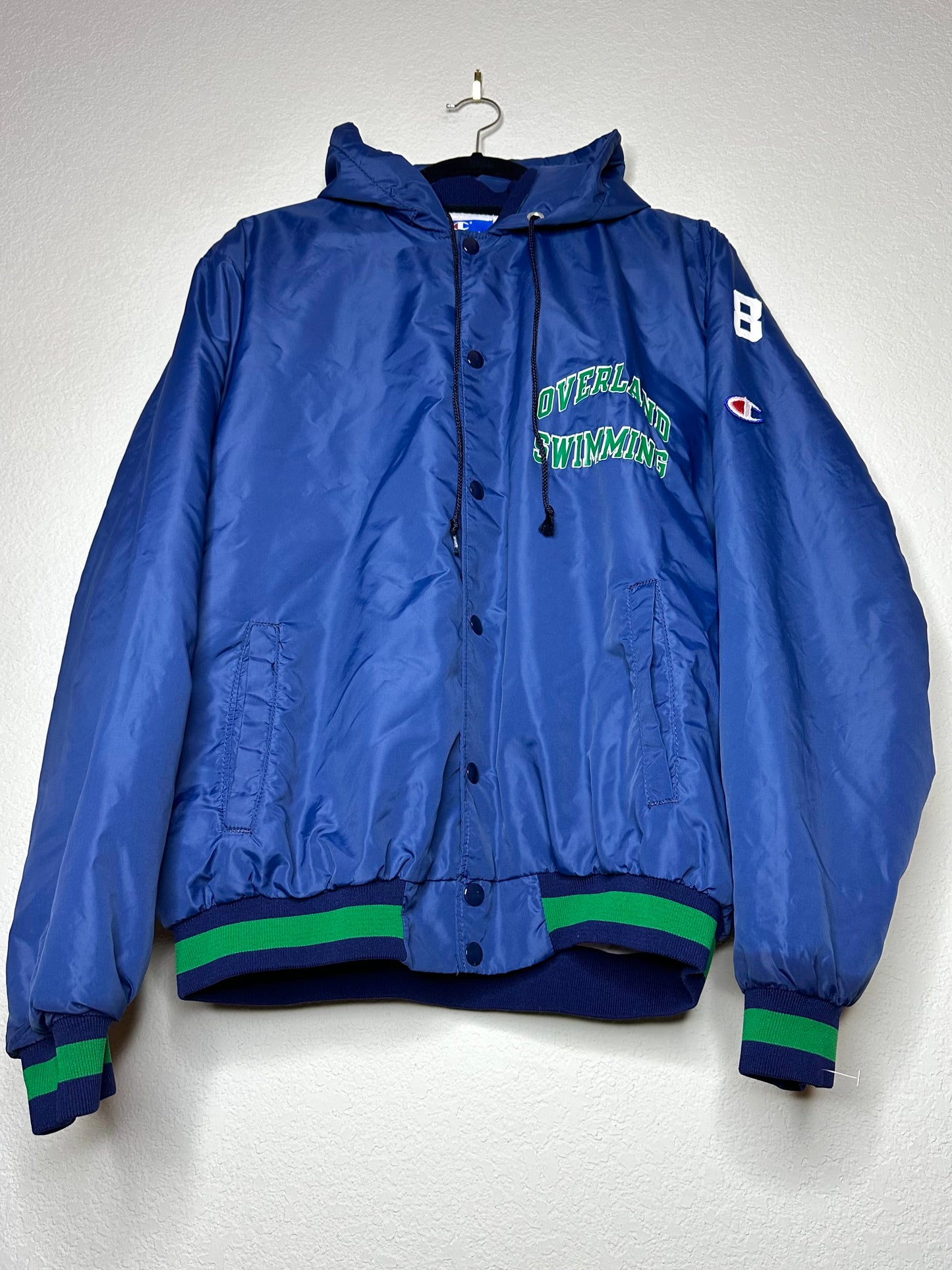 80’s CHAMPION Hooded Insulated Bomber Jacket (Unisex L)