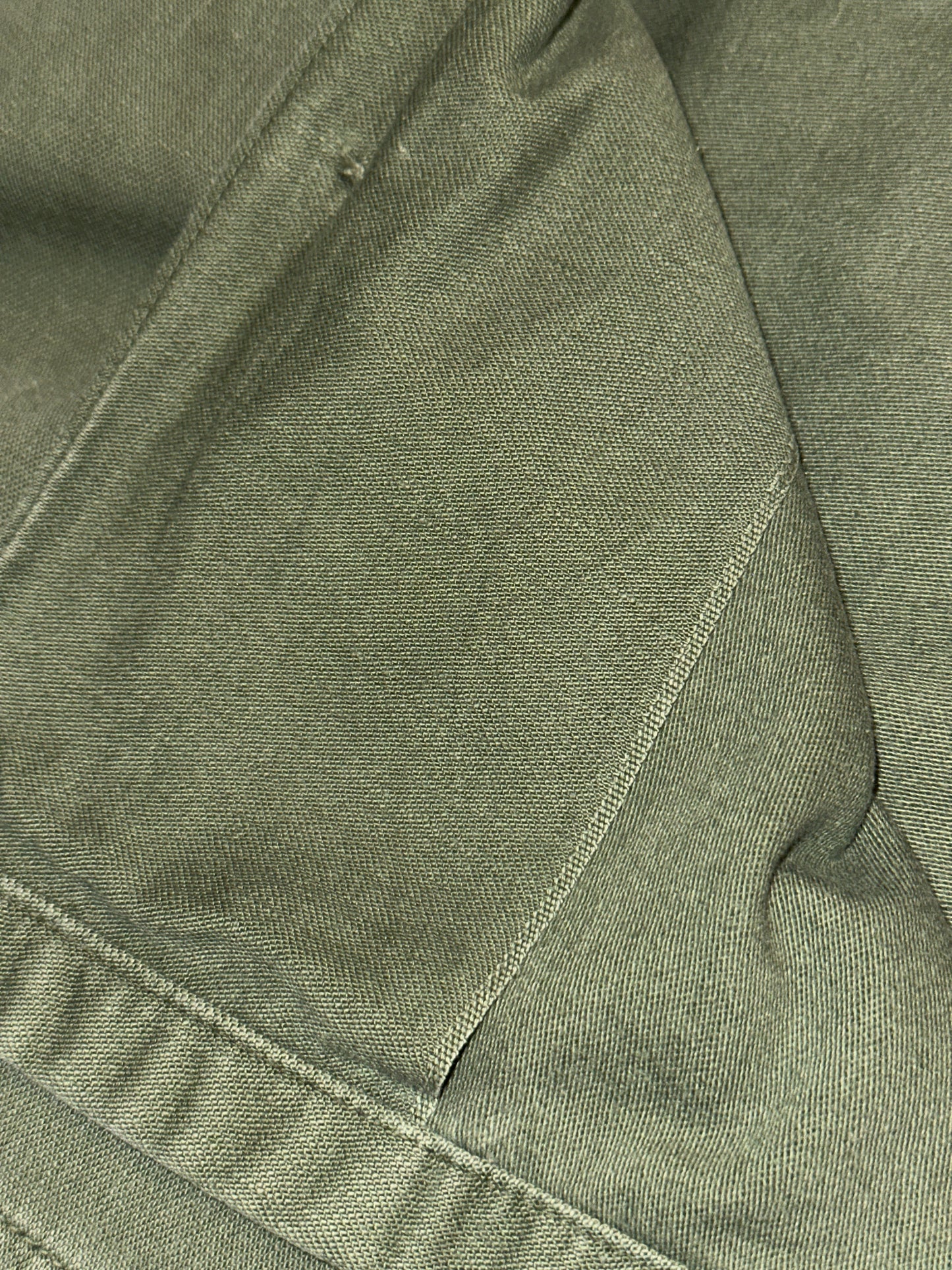 60s US Military OG-107 Cotton Sateen Utility Shirt Type 3 (Unisex M)