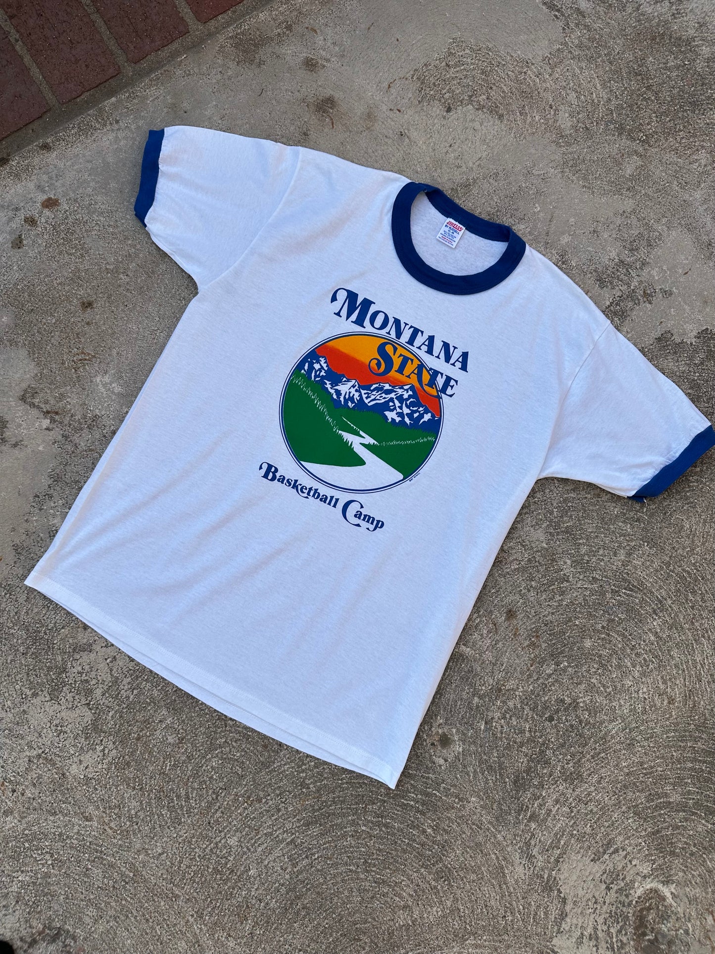 Deadstock 80’s Montana State Ringer Tee (Unisex L)