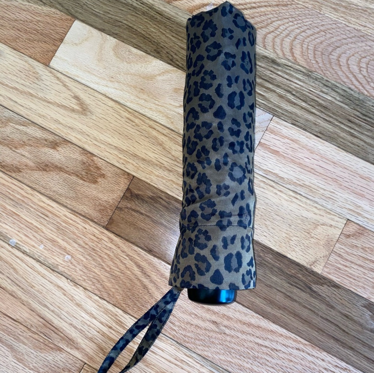 70’s Fendi Leopard Print Packable Umbrella