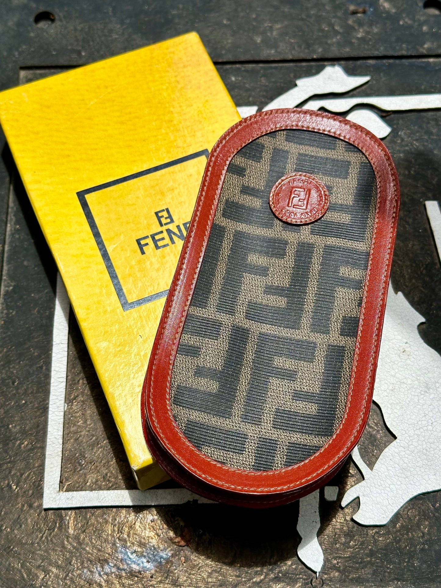 80’s Deadstock Fendi Zucca Glasses Case w/ Original Box (Unisex)