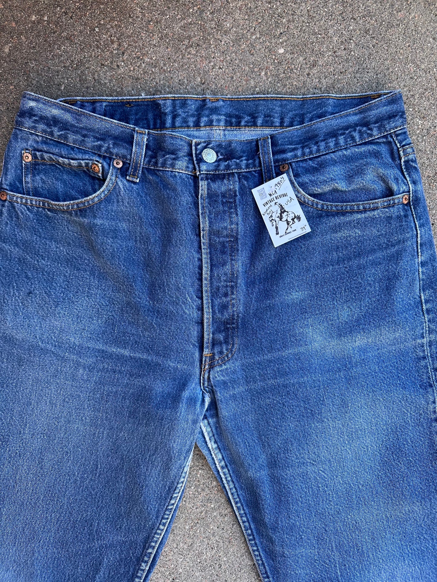 80’s Women’s Levi’s 501xx STF Raw Denim Jeans USA (34x31/ Women’s 32)