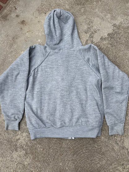 70s Double Face Thermal Lined Raglan Zip-Up Hoodie (Unisex M)