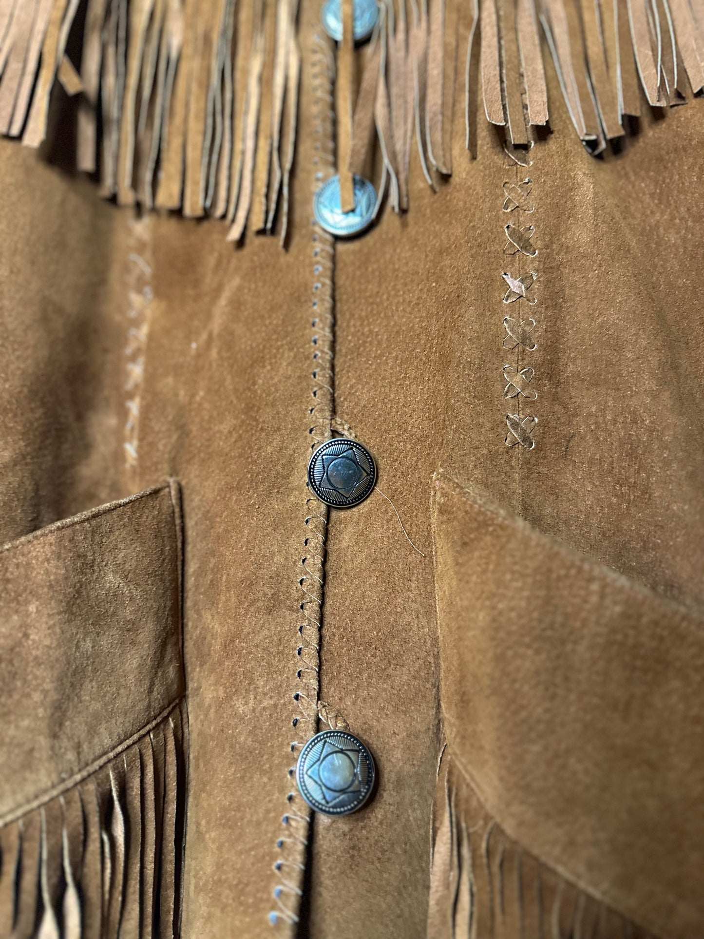 90’s Pia Rucci Beaded Suede Fringe Western Jacket (Women’s M/L)