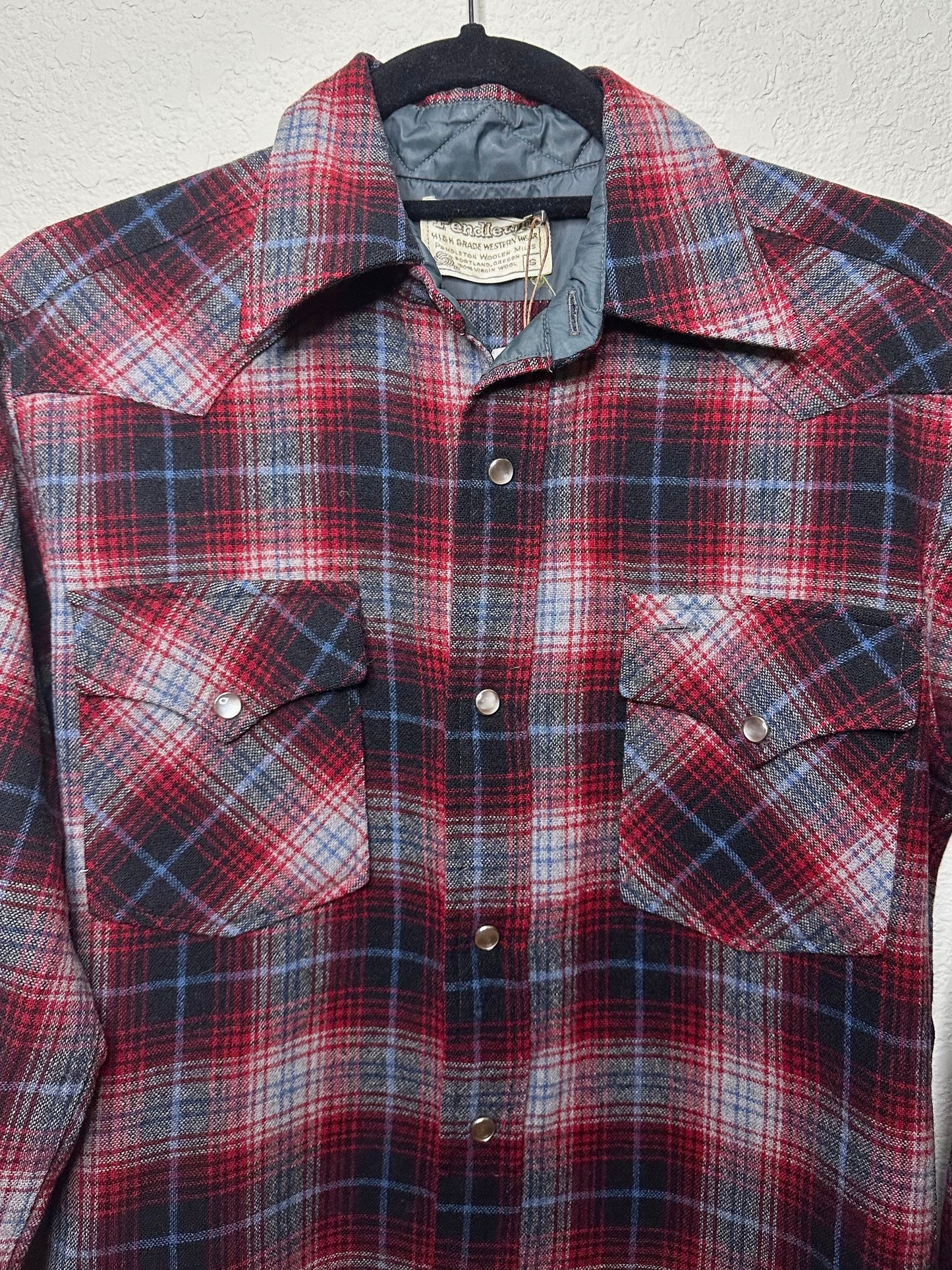 70’s Pendleton Wool Western Pearl Snap USA Shirt (Unisex S)