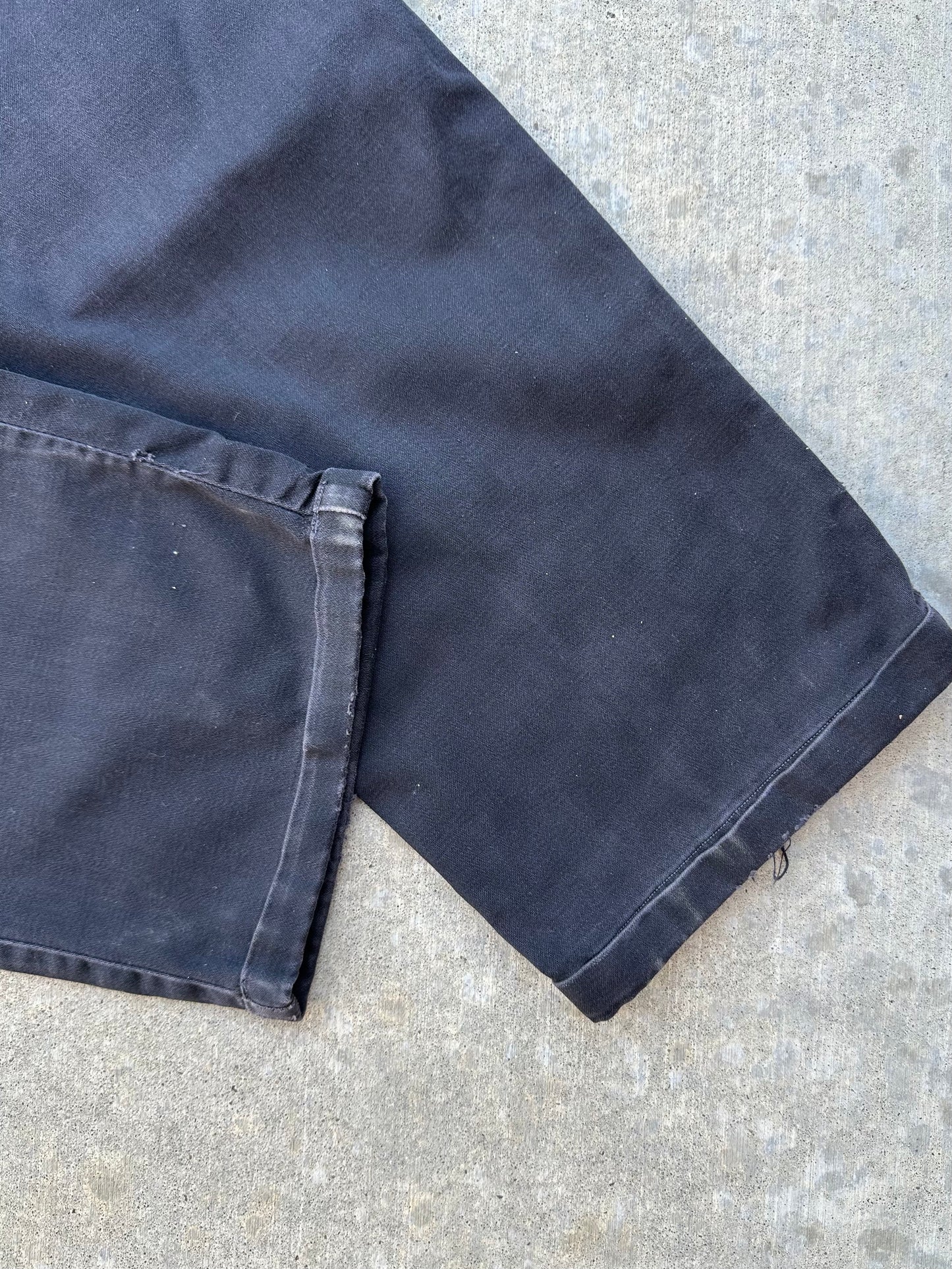 40’s Buckle Back Black Cotton Cuffed Trousers (31x31)