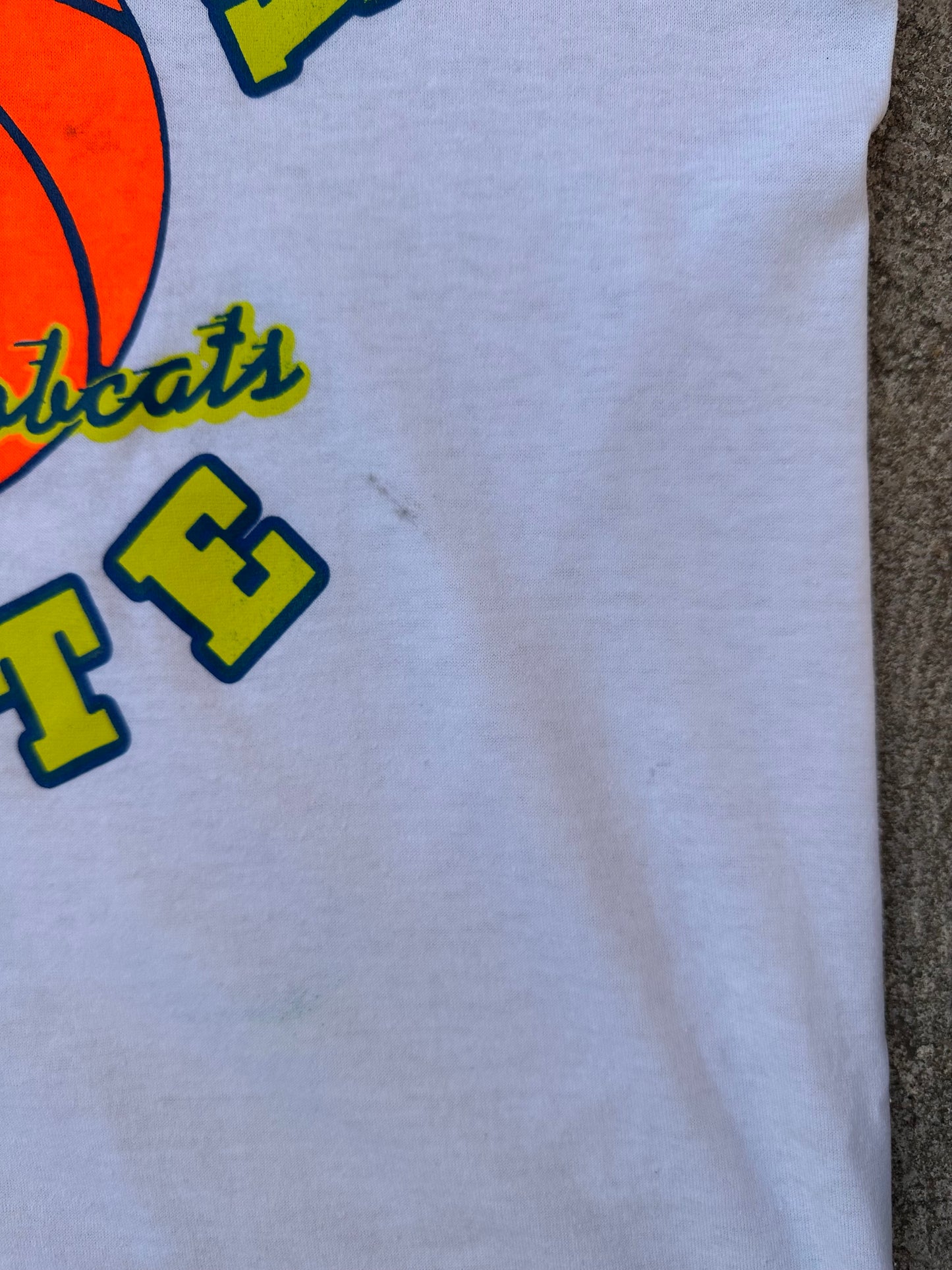 80’s Russell Montana State Fighting Bobcats Basketball Single Stitch Tee (Unisex  )