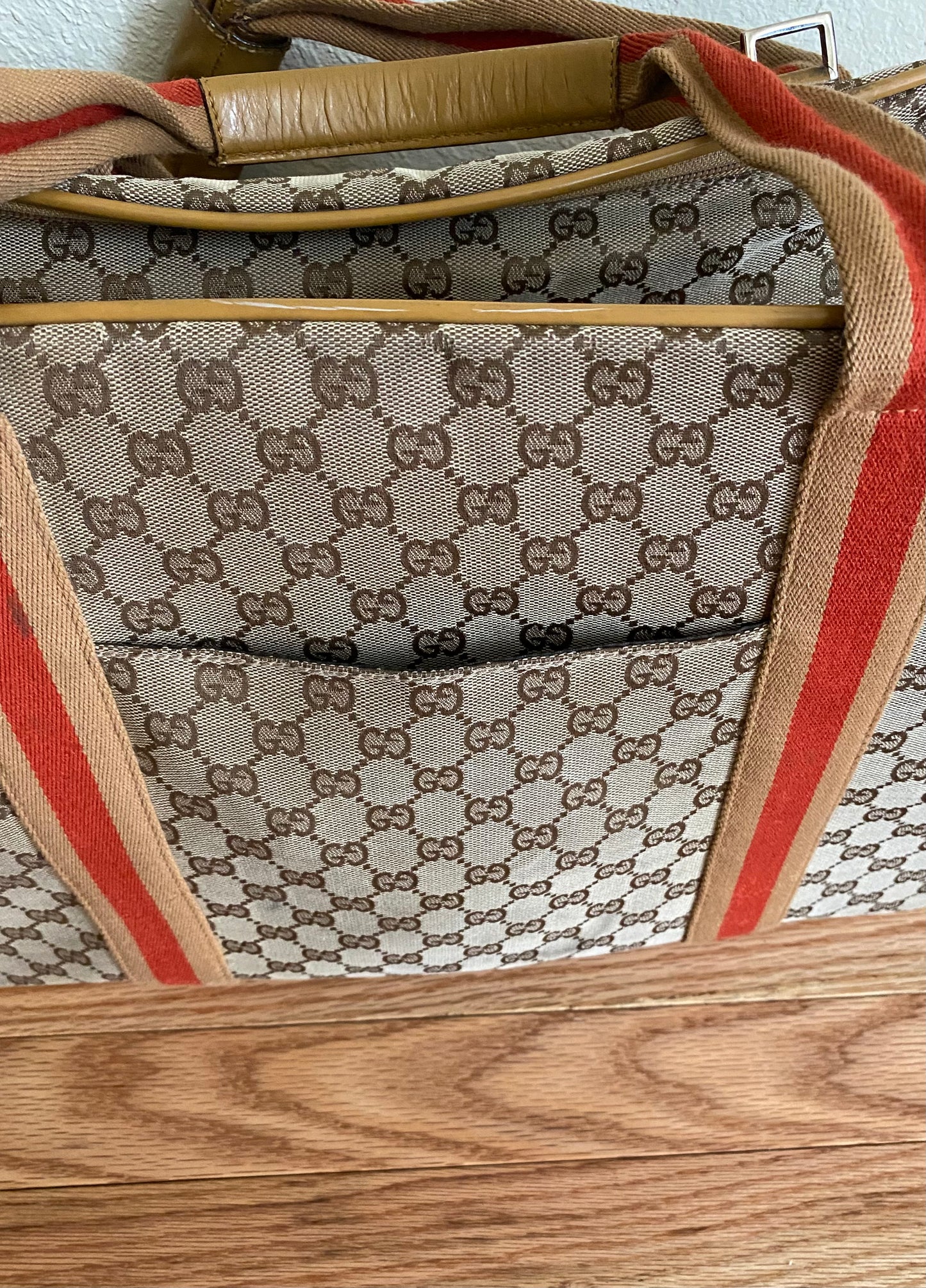 Vintage Gucci Monogram Web Dog / Pet Carrier