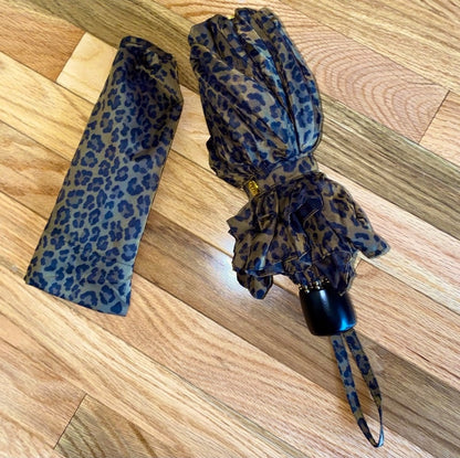 70’s Fendi Leopard Print Packable Umbrella