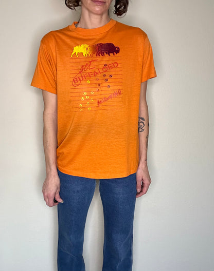 80’s Jackson Hole Get Buffaloed Paper Thin Single Stitch Tee (Unisex M)