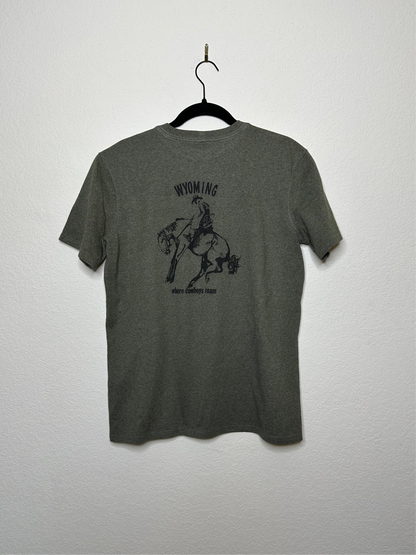 MCA VINTAGE REVIVAL: Custom Cowboy Embroidered Pocket Tee (Women’s M)