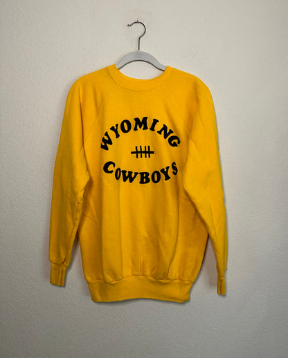 80’s One-of-a-Kind Wyoming Cowboys Raglan Sweatshirt (Unisex M/L)