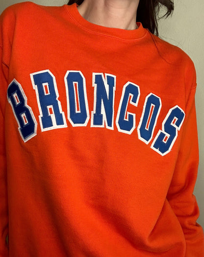 80’s Denver Broncos Patched Logo Sweatshirt USA (Unisex M)