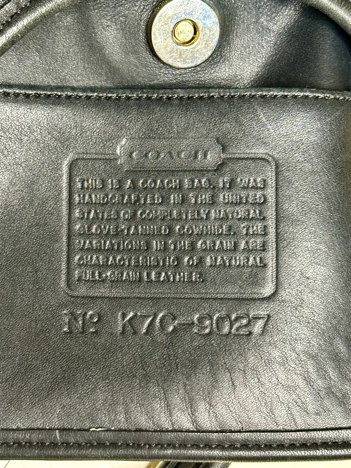 90’s COACH Black Leather Ergo Mini Satchel Bag USA