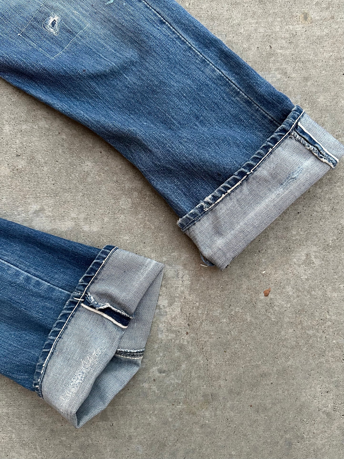 RARE 40’s Key Donut Button Half Selvedge Denim Jeans (32x34)