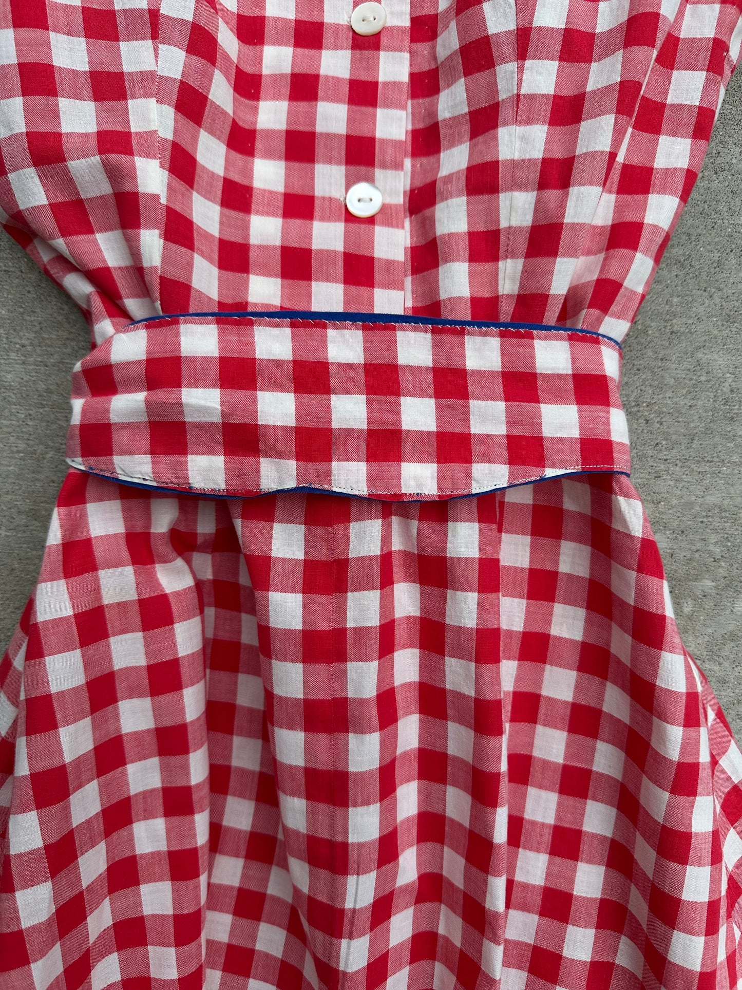 DROPPING SUNDAY: 50’s Handmade Western Gingham Check Dress (XS)