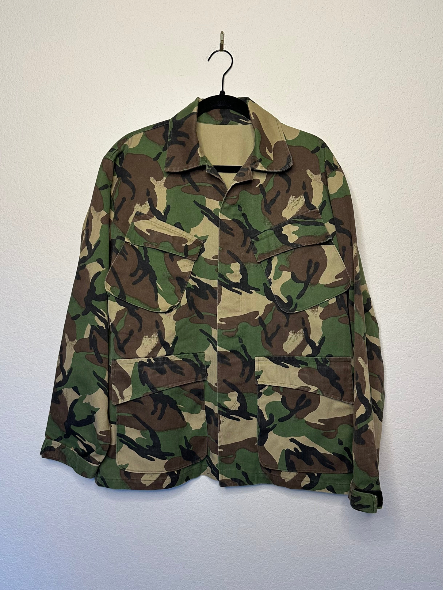 60’s HBT Herringbone Twill Cotton Camo Sporting Field Jacket (Unisex L)