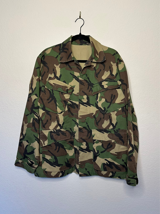 60’s HBT Herringbone Twill Cotton Camo Sporting Field Jacket (Unisex L)