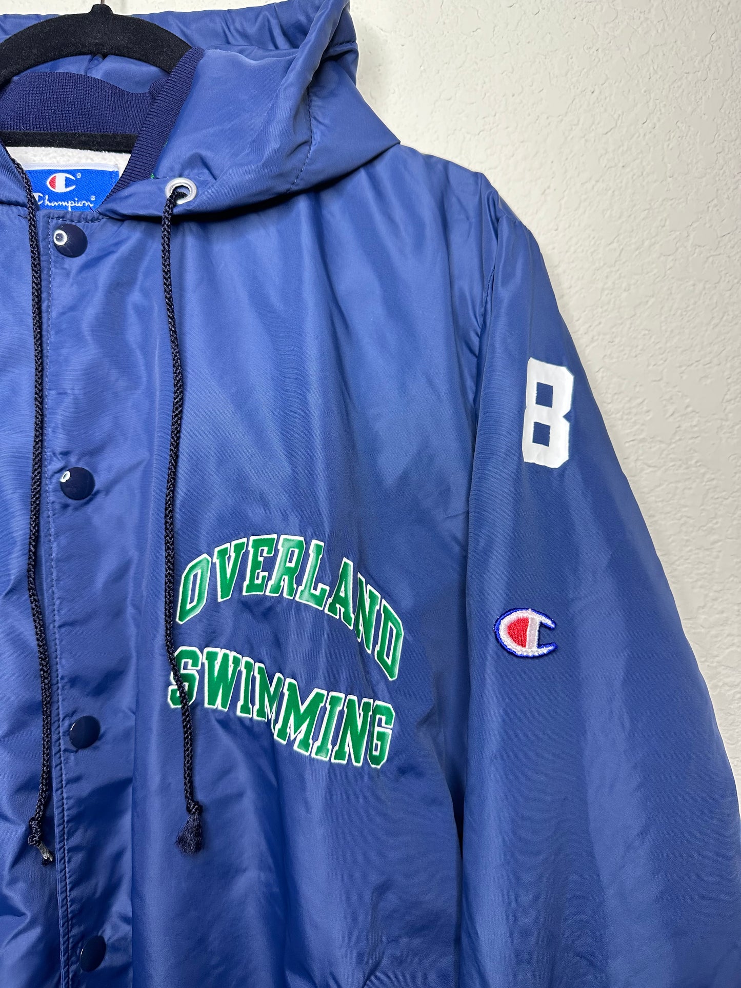 80’s CHAMPION Hooded Insulated Bomber Jacket (Unisex L)